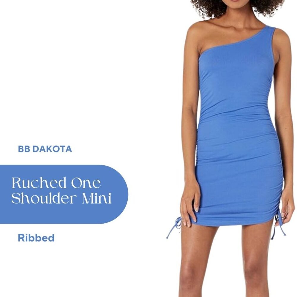 BB Dakota Ruche Into Love One Shoulder Dress
